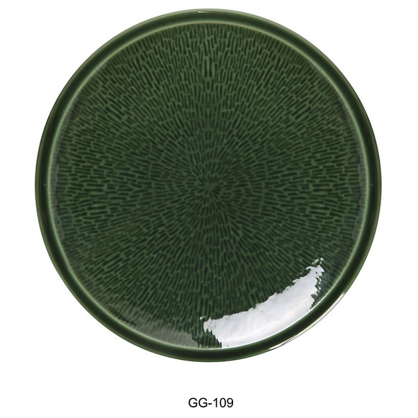Yanco GG-109 Green Gem Plate, 9-1/8" Round, Green (24/Case)