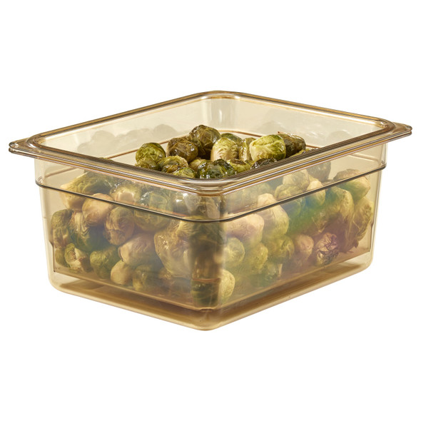 Cambro 25CLRHP150 Colander, 5" deep, fits 1/2 size food pans, amber Cambro 25CLRHP150 Colander, 5" deep, fits 1/2 size food pans, amber