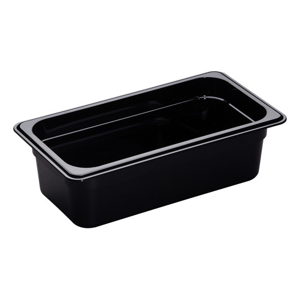 Cambro 34HP110 Food Pan, 1/3 Size, 4" Deep, Black