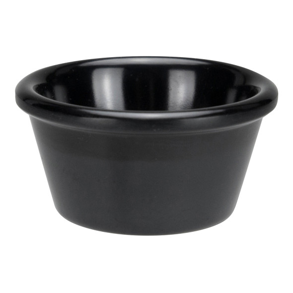 Winco RP-1K Ramekin, 1-1/2 oz., Plain, Black (12/Pack)
