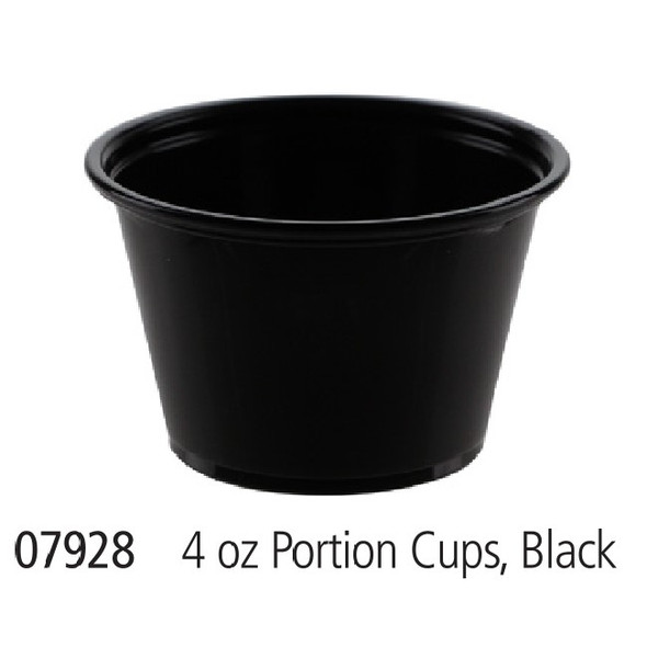 King Zak 07928 Black Portion Cup 4oz. (125pc/Pack) King Zak 07928 Black Portion Cup 4oz. (125pc/Pack)