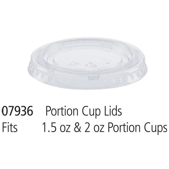 King Zak 07936 Clear Portion Cup Lids  1.5oz -2oz (125pc/Case) King Zak 07936 Clear Portion Cup Lids  1.5oz -2oz (125pc/Case)
