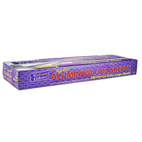 King Zak 00579 Aluminum Foil Pop Up Sheets, Full Size (100/Box)