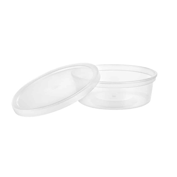 King Zak 02210 Plastic Deli Container w/Lid 8oz. (40/Pack) King Zak 02210 Plastic Deli Container w/Lid 8oz. (40/Pack)
