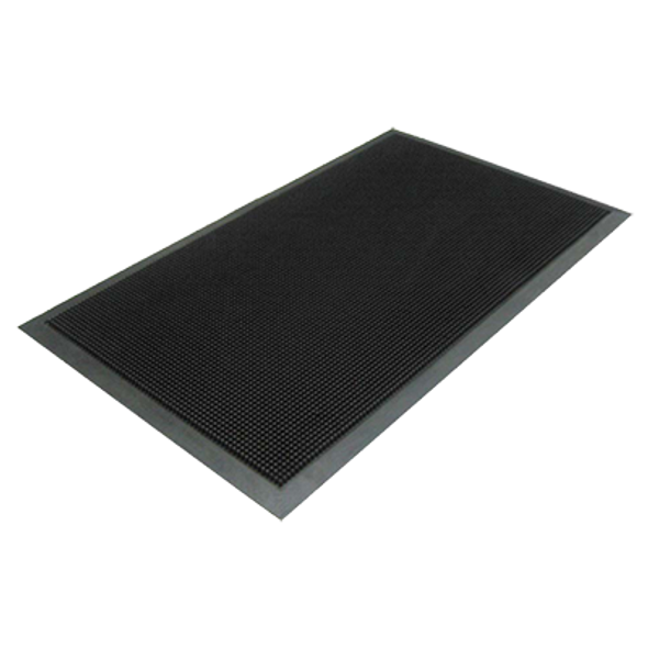 AXIA FTM3672BR Rolled Rubber Finger Mat, 36" x 72", Black