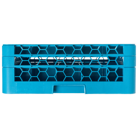 Carlisle RG25-214 OptiClean 25-Compartment Divided Glass Rack with 2 Extenders 7.12", Blue