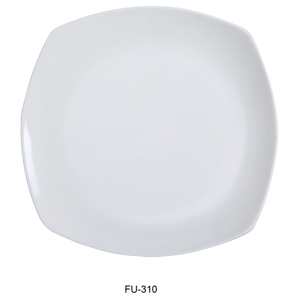 Yanco FU-310 Fuji Square Flat Plate, 10", Bone White (24/Case)