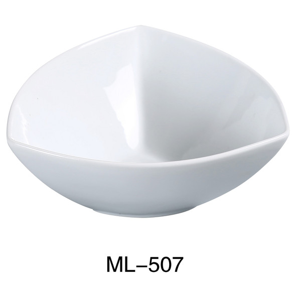 Yanco ML-507 Mainland Triangle Bowl, 7", 24 oz, Super White (24/Case)