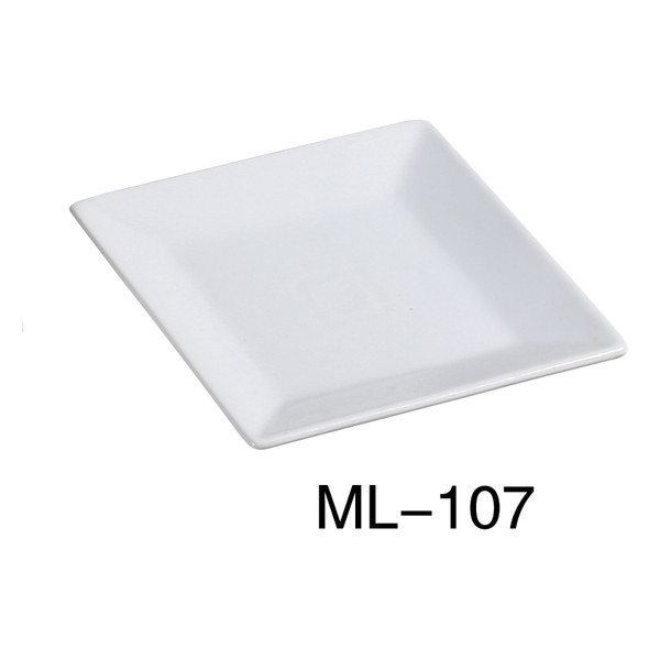 Yanco ML-107 Mainland Square Plate, 7", Super White (36/Case)
