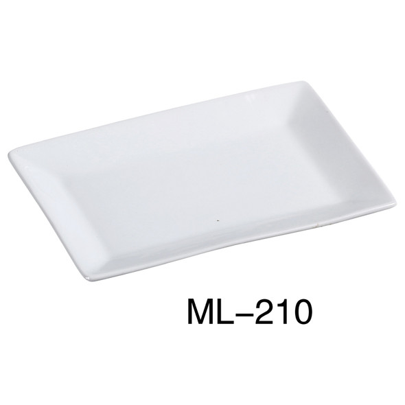 Yanco ML-210 Mainland Rectangle Plate,10" x 7", Super White (24/Case)
