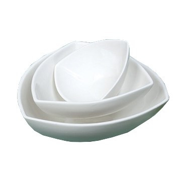 Yanco ML-509 Mainland Triangle Bowl, 9", 48 oz, Super White (12/Case)