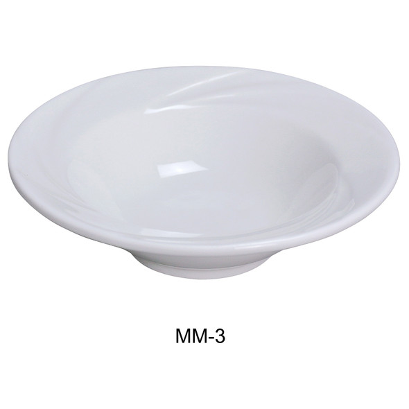 Yanco MM-3 Miami Rim Soup Bowl, 9", 10 oz, Bone White (24/Case)