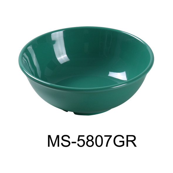 Yanco MS-5807GR Milestone Salad Bowl, 24 oz, Melamine, Green (24/Case)