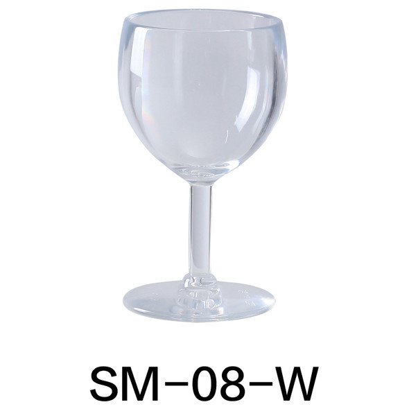 Yanco SM-08-W Stemware, Wine Glass, 8 oz, 5.5", Plastic (24/Case)