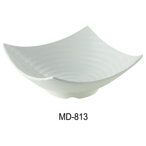 Yanco MD-813 Milando Square Bowl, 13", 110 oz, Melamine (12/Case)