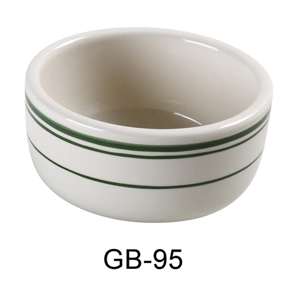 Yanco GB-95 Green Band Jung Bowl, 9.5 oz, American White (36/Case)