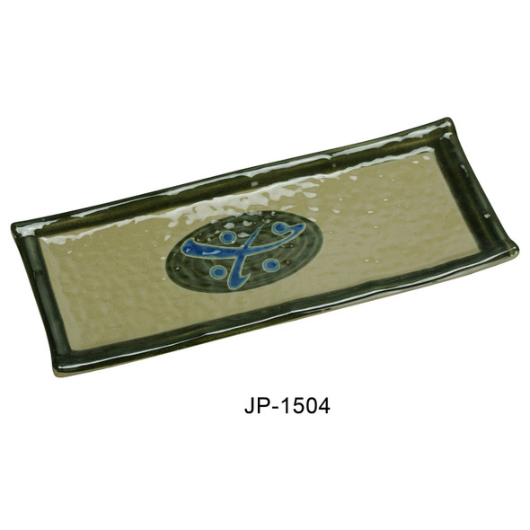 Yanco JP-1504 Japanese Style Rectangular Plate, 10-1/4", Melamine (24/Case)