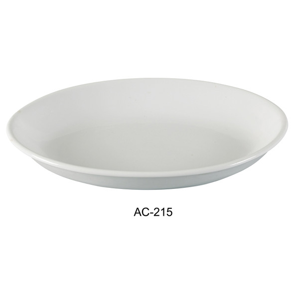 Yanco AC-215 ABCO Deep Oval Platter,15-1/2"x2", Super White (12/Case)