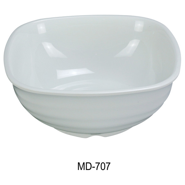 Yanco MD-707 Milando Square Bowl, 7", 32 oz, Melamine (24/Case)