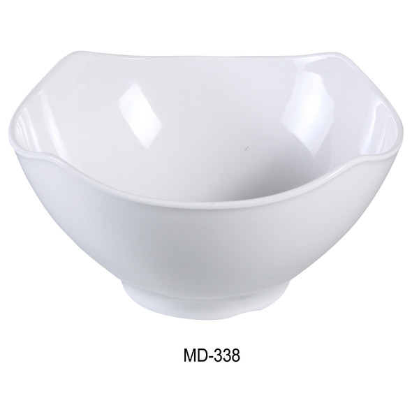 Yanco MD-338 Milando Square Bowl, 8", 45 oz, Melamine (24/Case)