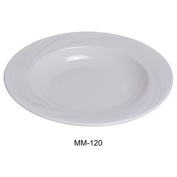 Yanco MM-120 Miami Pasta Bowl, 12", 24 oz, Bone White (12/Case)