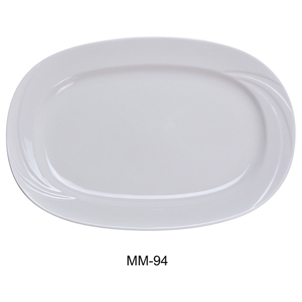 Yanco MM-94 Miami Rectangle Platter,14" x 10",Bone White (12/Case) Yanco MM-94 Miami Rectangle Platter,14" x 10",Bone White (12/Case)