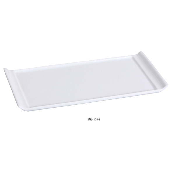 Yanco FU-1313 Fuji Display Plate, 13" x 9", Bone White (6/Case)