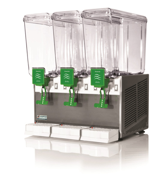Ampto D1316 Cold Beverage Dispenser, 5 Gallons, 3 Bowls