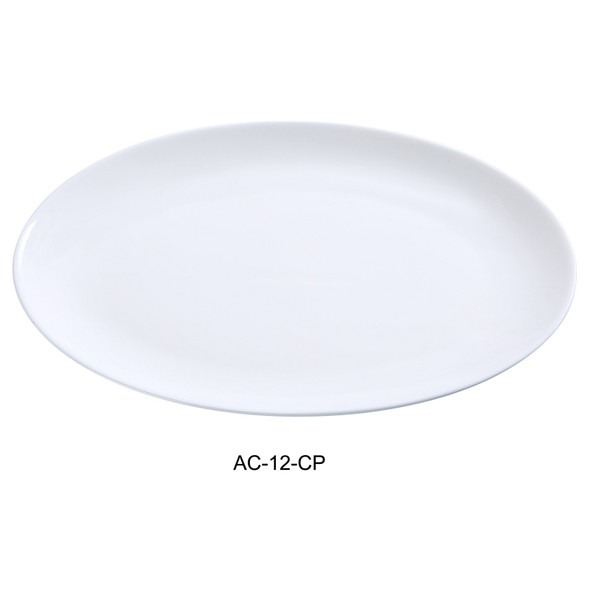 Yanco AC-12-CP ABCO Platter, 12", Oval, Rolled Edge, Coupe (12/Case) Yanco AC-12-CP ABCO Platter, 12", Oval, Rolled Edge, Coupe (12/Case)