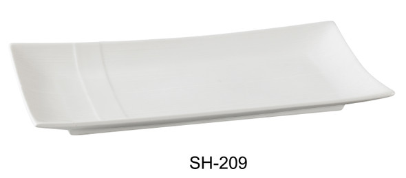 Yanco SH-209 Shanghai Plate, 9-1/2"x4-1/2", Bone White (36/Case)