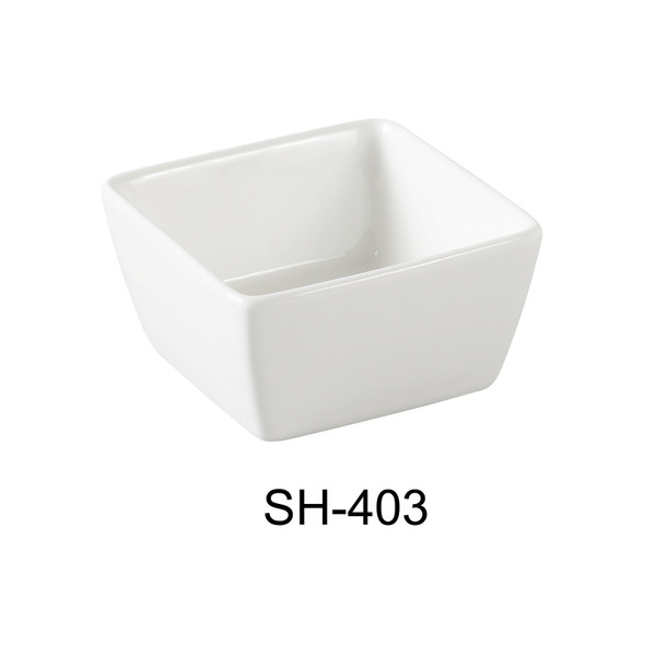 Yanco SH-403 Shanghai Sq. Sauce Dish, 4 oz., 3"x1-5/8"H, (48/Case)