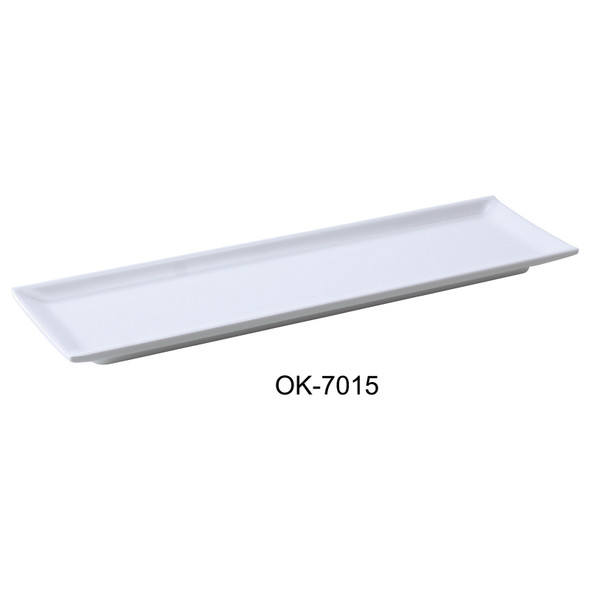 Yanco OK-7015 Osaka Sushi Plate, 14-1/2", Rectangular, (12/Case)