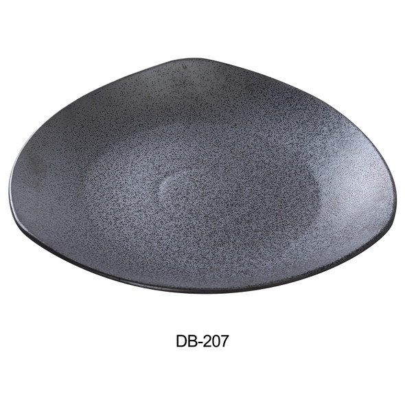 Yanco DB-207 Diamond Black Plate, 7", Triangle, (36/Case)