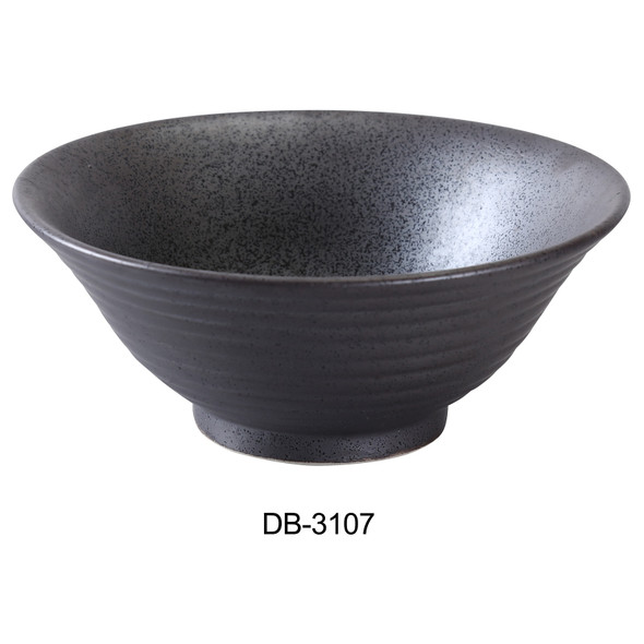 Yanco DB-3107 Diamond Black Ramen Bowl, 7-1/2", Round, 30 oz. (24/Case)