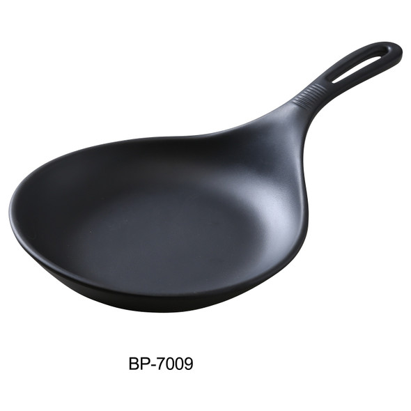Yanco BP-7009 Black Pearl Pan, 14-1/2"x8-3/4", w/ handle, Black (12/Case)