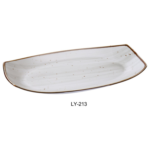 Yanco LY-213 Lyon Plate, 13"x7-3/8", Rectangular (12/Case)