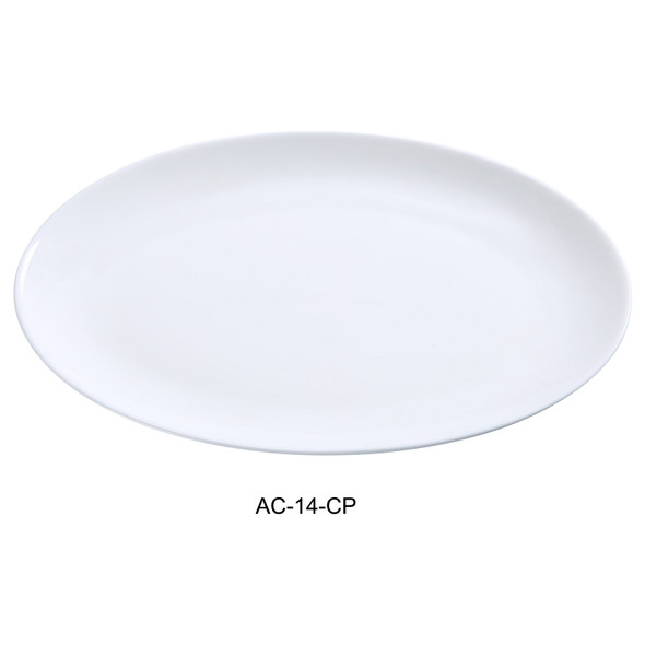 Yanco AC-14-CP ABCO Platter, 14"x9-1/2", Super White (12/Case)