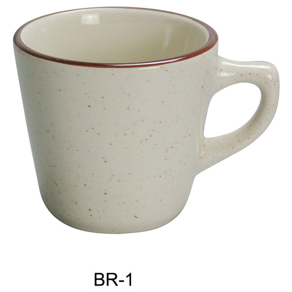 Yanco BR-1 Brown Speckled Cup, 7 oz., Tall (36/Case)