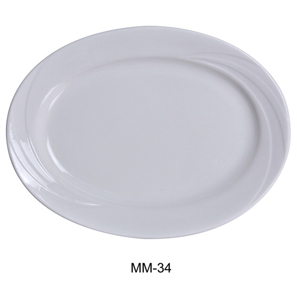 Yanco MM-34 Miami Platter, 9-1/4"L x 7"W, Oval (24/Case)