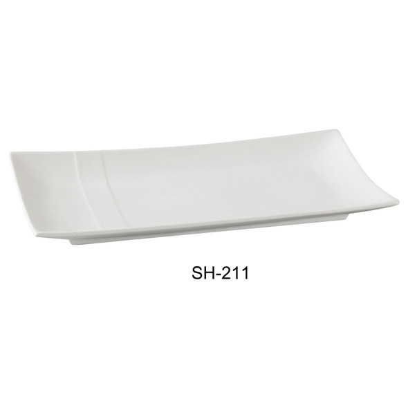 Yanco SH-211 Shanghai Plate, 11-1/4" x 5-1/2", Bone (24/Case)