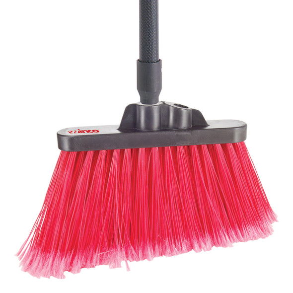 Winco BRAF-9R-H Angle Broom, 48"L Medium Duty, Flagged, Red Winco BRAF-9R-H Angle Broom, 48"L Medium Duty, Flagged, Red