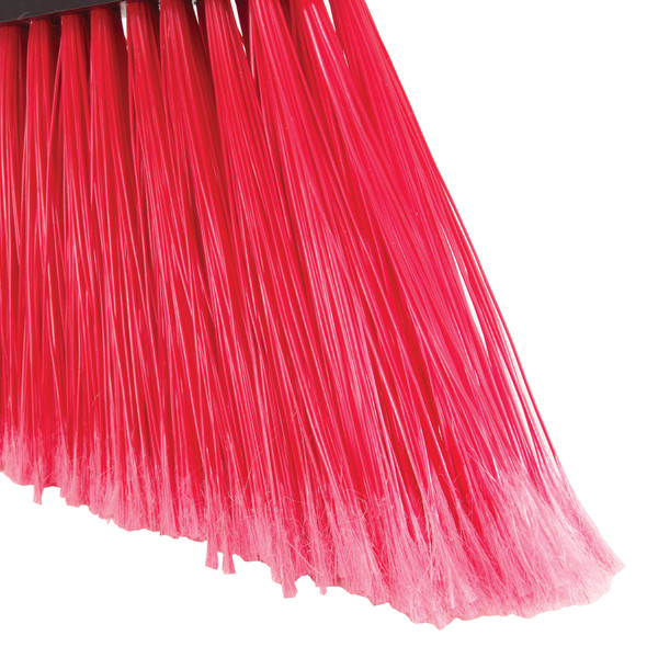 Winco BRAF-9R-H Angle Broom, 48"L Medium Duty, Flagged, Red