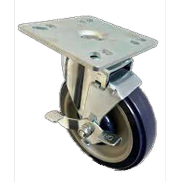 Sapphire SMCS-207 Square Plate Caster Set, 5" Poly Wheel, 4" Plate (4pcs/set)