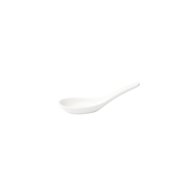Browne 5630103 Porcelain Spoon, 5.5x1.75x2" White (12/Pack)
