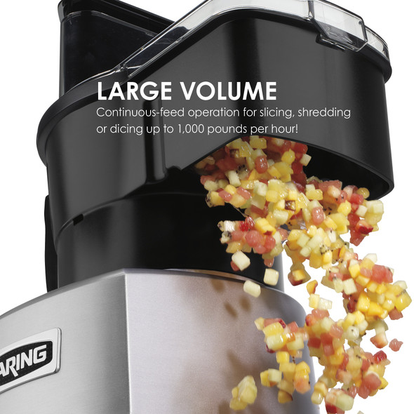 Waring WFP16SCD Combination Continuous-Feed/Batch Bowl Processor, 4 qt