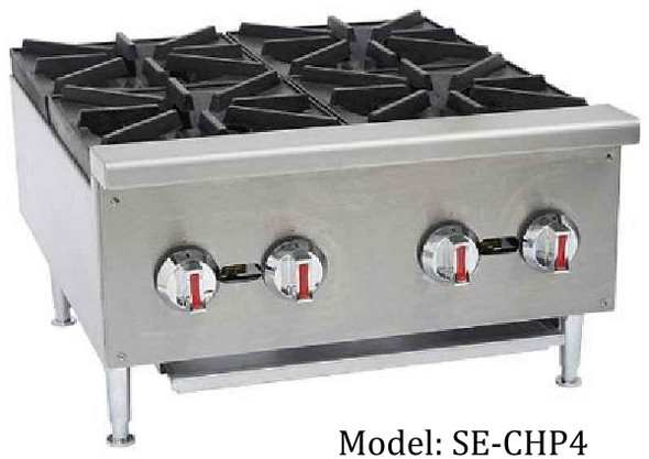 Sapphire SE-CHP4 Hotplate, gas, countertop, 24"W, (4) burners Sapphire SE-CHP4 Hotplate, gas, countertop, 24"W, (4) burners