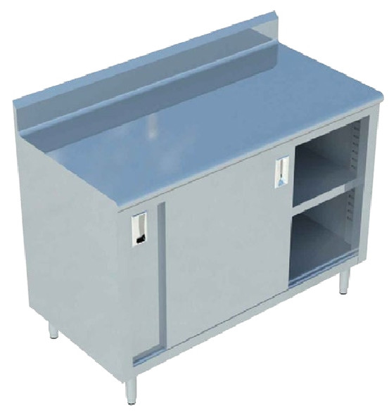Sapphire SMDCB-2448S Dish Cabinet, 5" Backsplash w/Sliding Doors, 48"Wx24"D Sapphire SMDCB-2448S Dish Cabinet, 5" Backsplash w/Sliding Doors, 48"Wx24"D