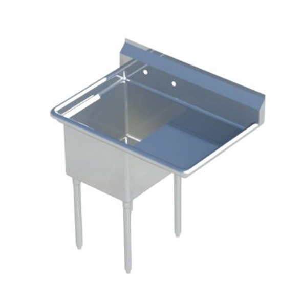 Sapphire SMS1821 1-Compartment Sink, 23"W x 26-1/2"D x 44-1/4"H Sapphire SMS1821 1-Compartment Sink, 23"W x 26-1/2"D x 44-1/4"H