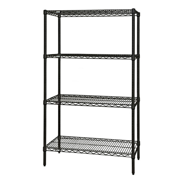 Quantum WR74-1448BK Black Wire Shelving Kit, 14"x48"x74"