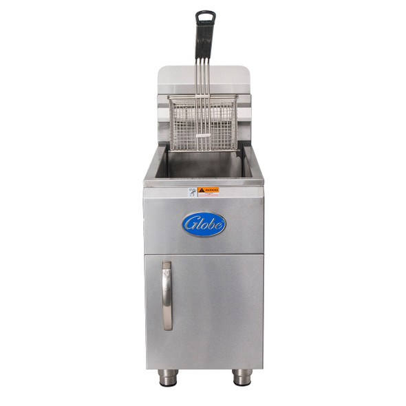Globe GF15PG 15 lb Oil Capacity Liquid Propane Gas Countertop Single Pot Fryer